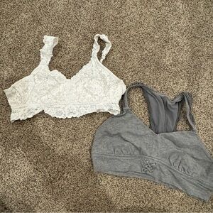 Aerie Lace and Cotton Bralettes